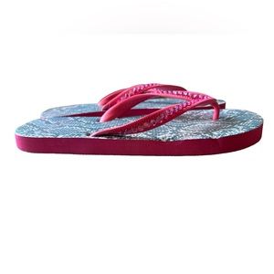 Pink and Blue Flip Flop Sandals Women’s
